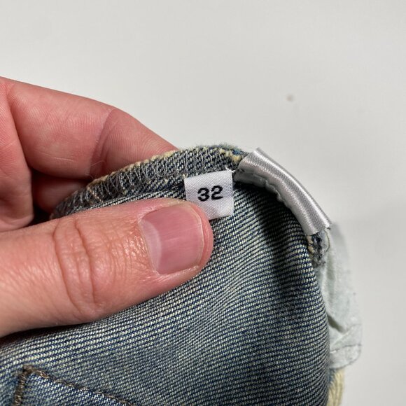 Stampd Destroyed Light Wash Stretch Denim Jeans men's size 32x29 - Picture 6 of 10